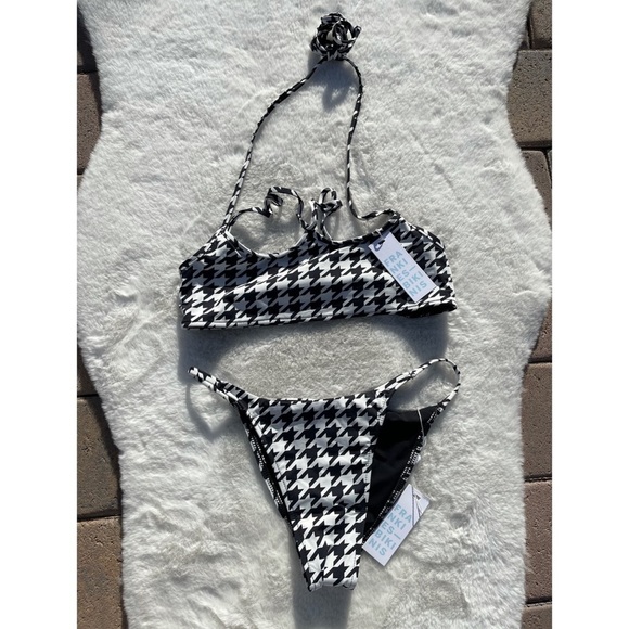 Frankies Bikinis Aleisha Houndstooth Eco Bikini - Picture 2 of 7